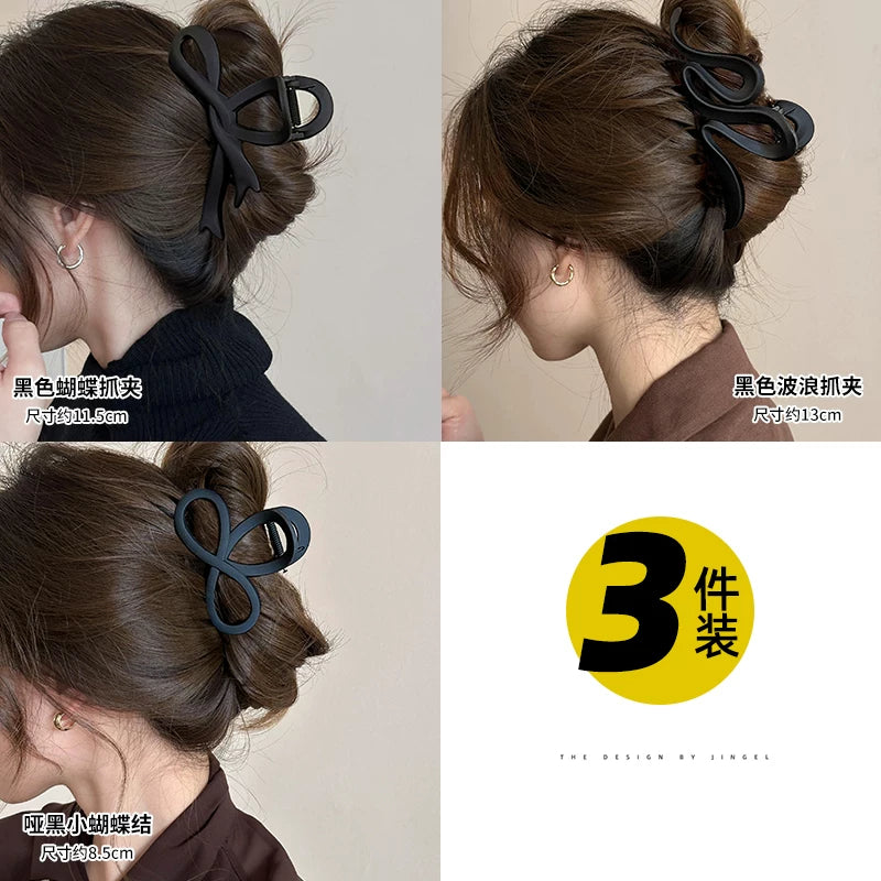 Qadın Saç Qısqacı 2025 Yeni Yüksək Uclu Buzlu Köpəkbalığı Qısqacı Başın Arxasındakı Qalın Saçlar üçün Əlavə Böyük Ölçülü Saç Qısqacı