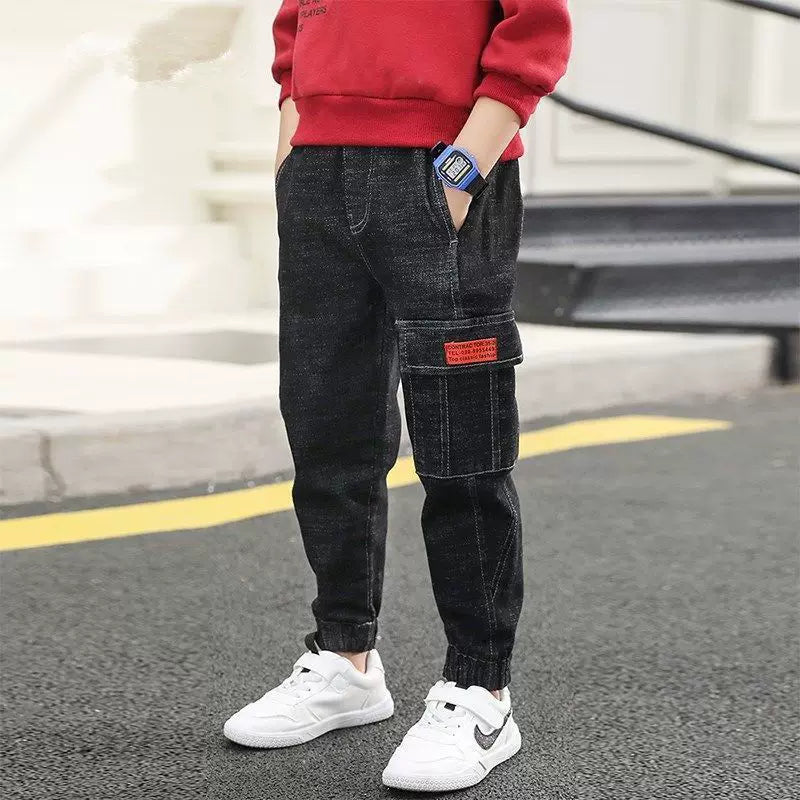 Yeniyetmə Uşaqlar üçün Saf Rəngli Cins Şalvar Körpə Oğlanları üçün Klassik Şüşə