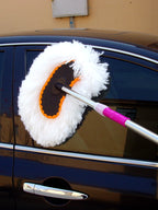 Avtomobil Yuma Fırçası Paslanmayan Polad Teleskopik Uzun Fırça Sahibi Uzun Saplı Avtomobil Su Fırçası Yumşaq Kürk Təmiz Pambıq Telli Avtomobil Yuma Mop Təmizləmə Xüsusi