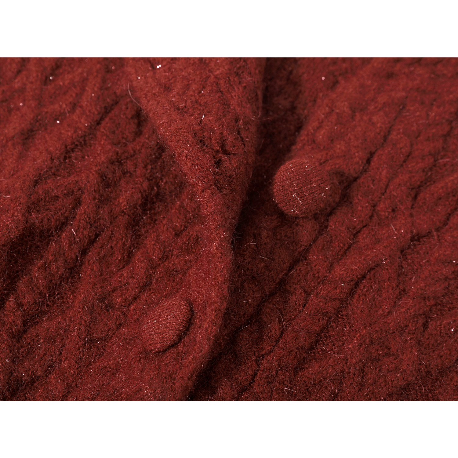 Chola Lisa-nın unikal və gözəl qırmızı Milad sviteri, payız və qış üçün şık qısa toxunmuş hırka.