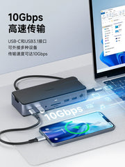 Haibis desktop typec genişləndirmə dok dok stansiyası M.2 sabit disk qutusu usb çevirici hdmi/dp thunderbolt 3/4 macbook laptop pro13 8K çox ekranlı 2.5G şəbəkə portu üçün uyğundur