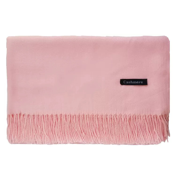 2024 monochrome tassel shawl thickened winter scarf