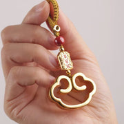 High quality alloy, benevolent cloud and peace themed car key pendant/key chain, unisex key charm.