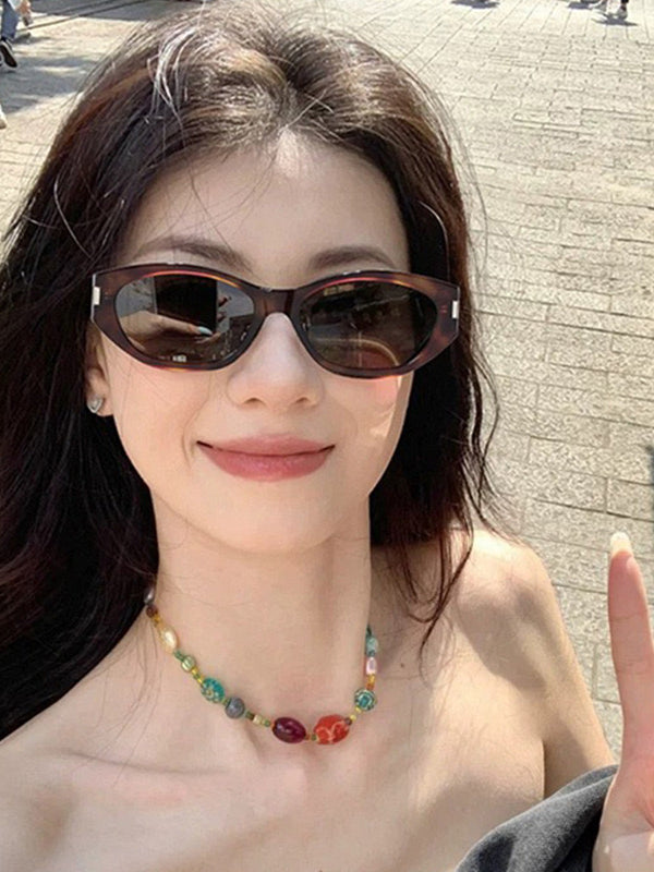 CDLM Chen Da Liu Mang [Helen Coco Mirror] Günəşdən qoruyan pişik gözü günəş eynəyi, çox yönlüdür və seçici olmadan üz formasını dəyişdirə bilir
