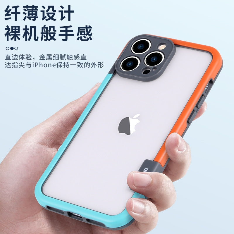 Apple 13 mobil telefon qutusu çərçivəsi iphone14promax çərçivə qabığı növü 16e 15 istilik yayılması üçün uyğundur 17 nəfəs alan ultra nazik 12 mini düşməyə qarşı Hava kontrastlı rəng kənarları fərdiləşdirilmiş yaradıcı çılpaq metal 11 qabıq