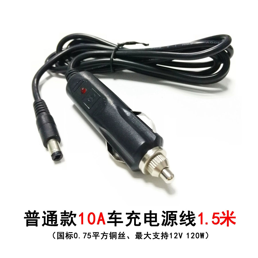 0,75 Kvadrat Metr Mis Qalın 12V Avtomobil Şarj Cihazı Elektrik Şnurlu Siqaret Çakmağı Dc5.5x2.5 Kişi Konnektoru Neytral 10A daxilində