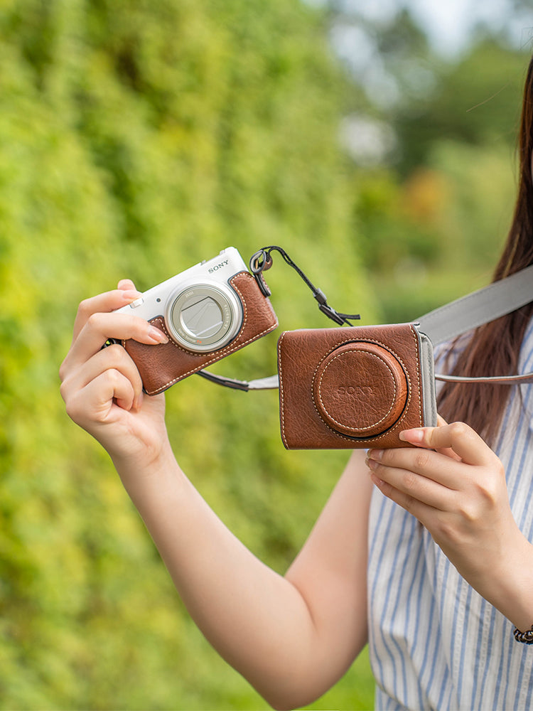 Sony ZV1M2 kamera çantası üçün uyğundur zv1 mikro tək ZV1F qoruyucu qabıq ikinci nəsil əsas dəri çanta lanyard aksesuarları portativ