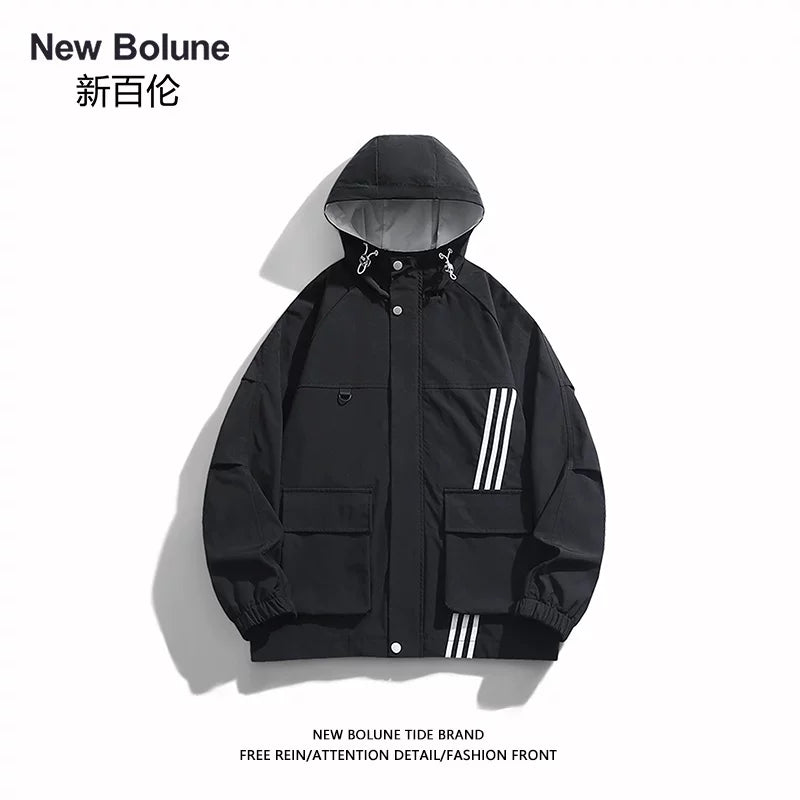 NEW BOLUNE/New Balance Spring/Autumn Men's and Women's Jacket, Daily Casual Uniform, Multifunctional Sports Windbreaker
