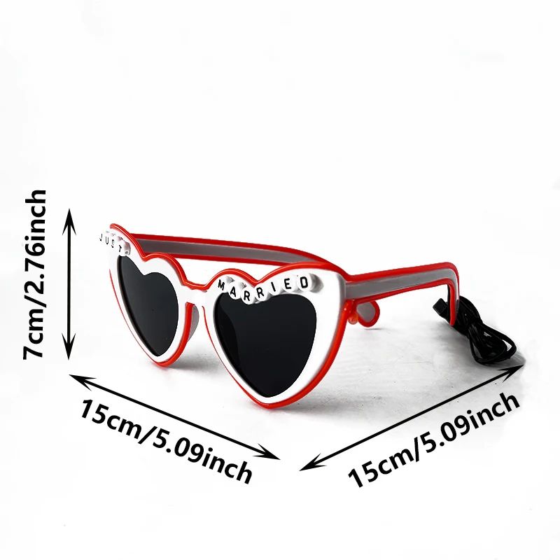 LED Newlywed Glasses Wedding Party Bridal Shower Bride T