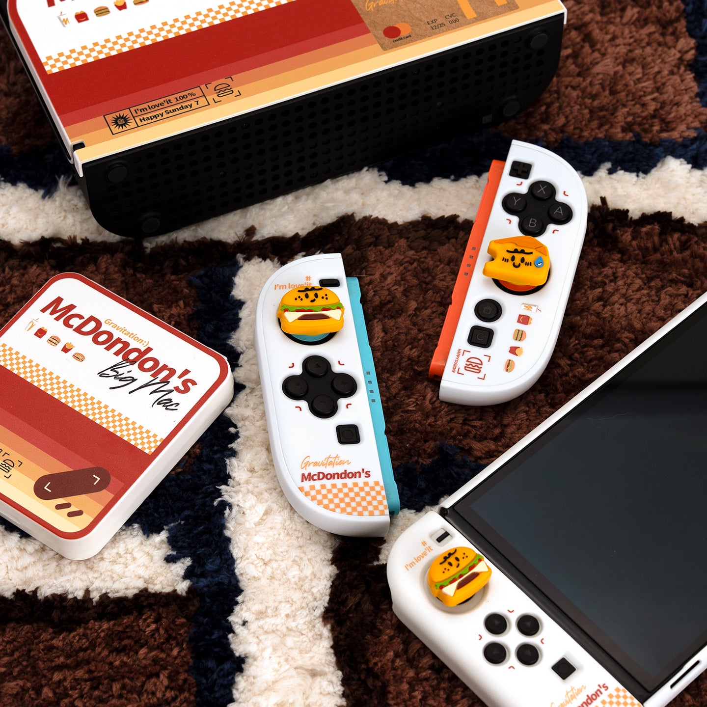 Orijinal burger qızartması switch2 qoruyucu qutu, keçidli qoruyucu qutu NS2 yumşaq və sərt qabıqlı Nintendo