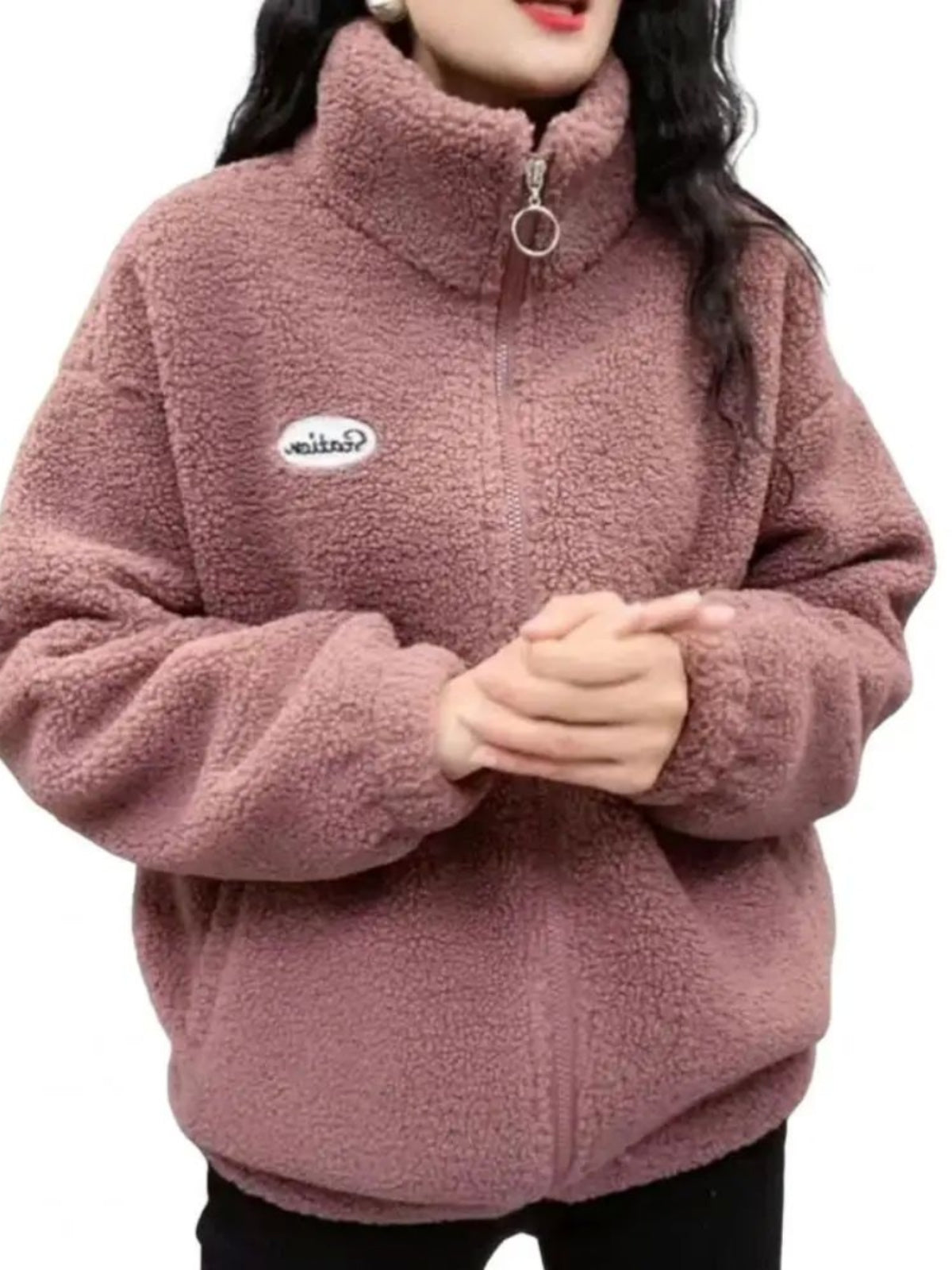 Qadınlar üçün qış yun örtüklü gödəkçə