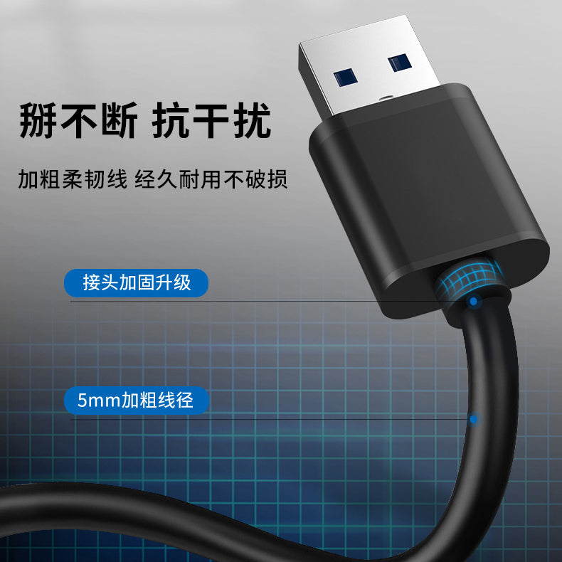 Masaüstü USB3.0 hub dok stansiyası HUB imac masa üstü hostu üçün uyğundur hamısı bir yerdə noutbuk kompüter splitter multi-interfeys bir-dörd 2.0 fiş uzatma kabeli doldurulması