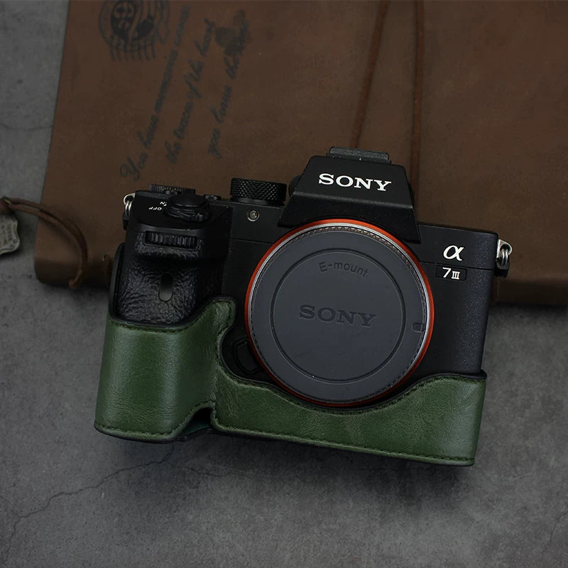 Sony A7R4 A6700 kamera çantası a73 A7RIII A7M3 A7R3 A7C əsas dəri qutu A7C2 üçün uyğundur
