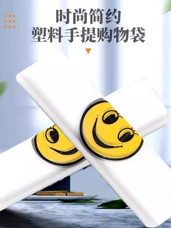 Plastik torba smiley face plastik torba supermarket paket çantası əl çantası rahatlıq çantası