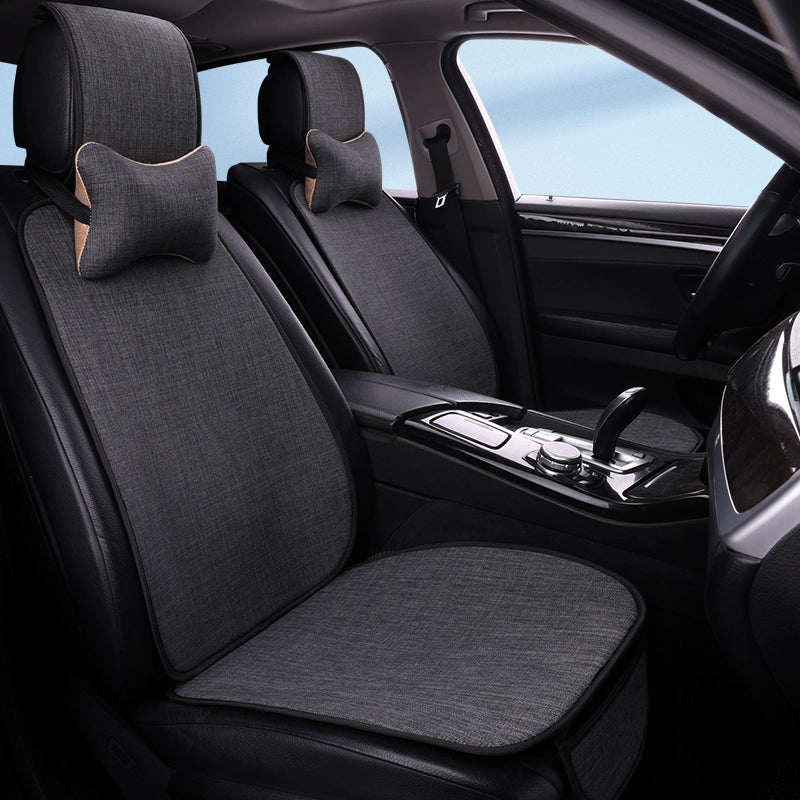 Avtomobil Yastığı Bütün İl Boyu Neytral Kətan Kiçik Bel Yay Nəfəs ala bilən Pambıq Kətan Sürüşməyən Sərin Yastıq Minimalist Oturacaq Örtüsü Oturacaq Yastığı