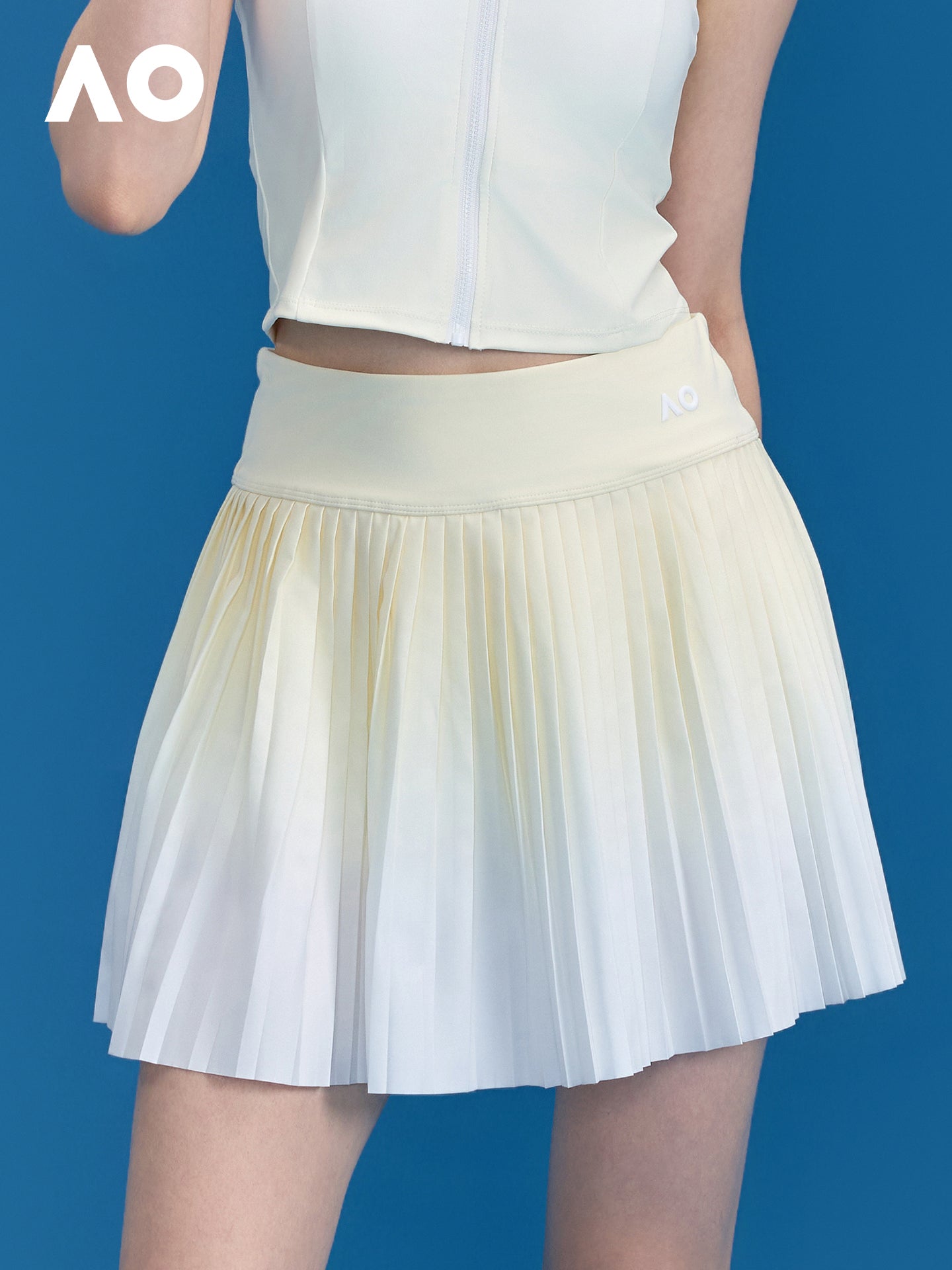 AO Avstraliya Açıq idman yubka gradient tennis yubka tennis yubka qadınların ekspozisiyaya qarşı yubka dibi olan qatlı yubka