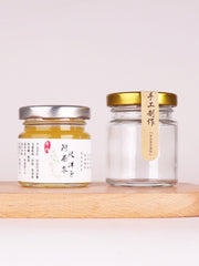 50ml şəffaf şüşə butulka, bal şüşəsi, bal şüşəsi, turşu şüşəsi, mürəbbə şüşəsi, qaynar sous şüşəsi, konfet şüşəsi, konserv şüşəsi, kiçik