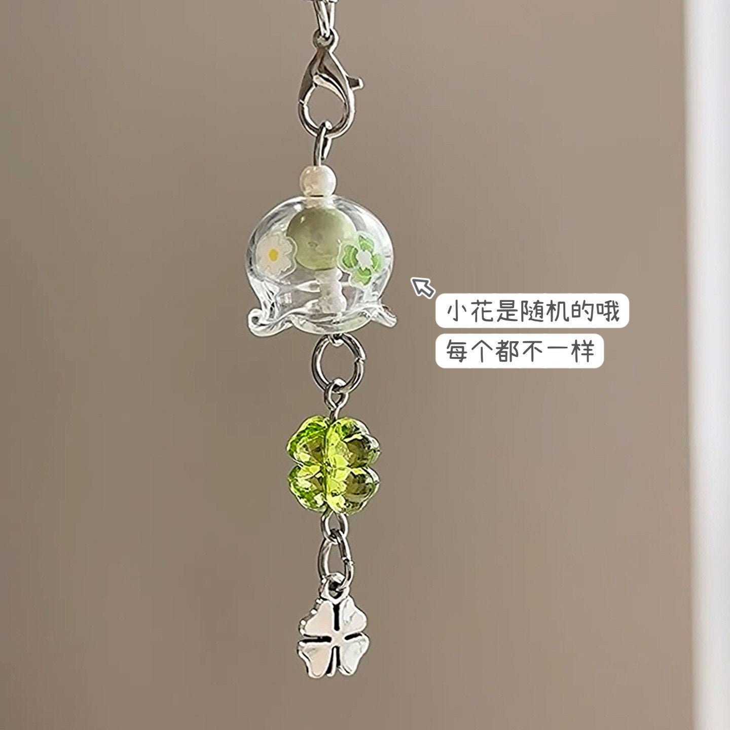 DIY Apple Wind Chime Girls' Handmade Lucky Charm Chain Phone Chain Key Chain Bag Pendant Decoration