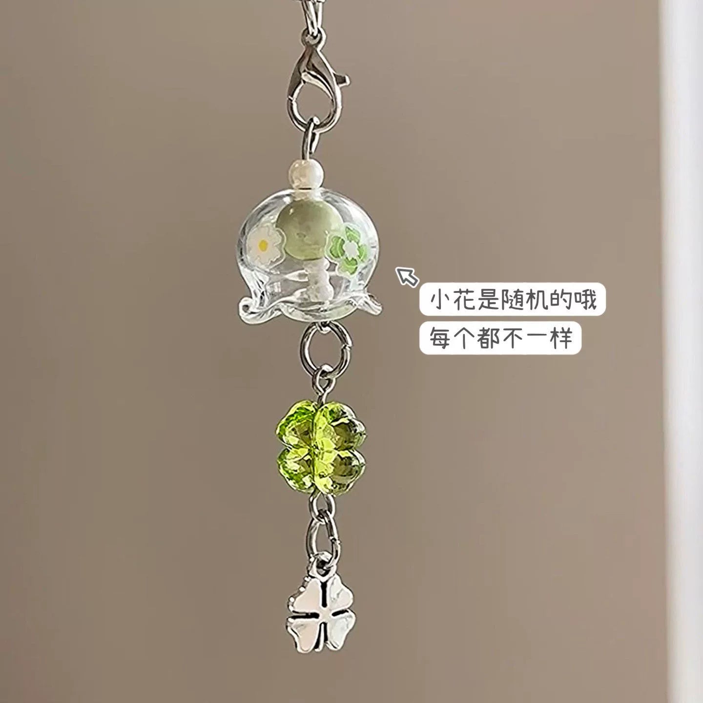 DIY Apple Wind Chime Girls' Handmade Lucky Charm Chain Phone Chain Key Chain Bag Pendant Decoration