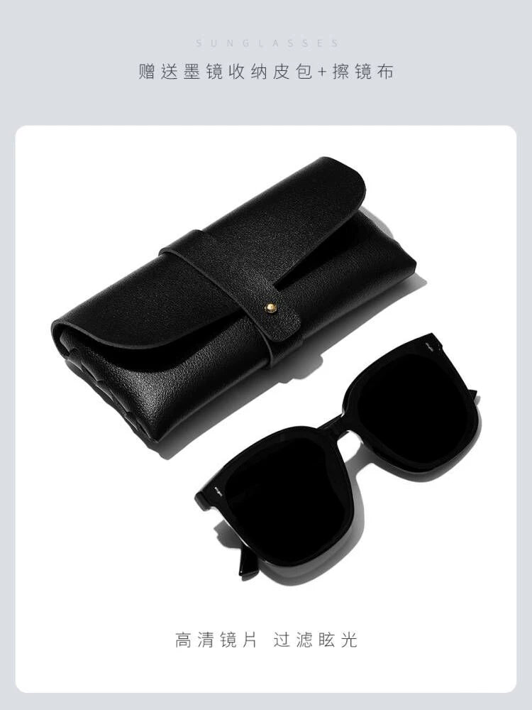 Kişilər üçün sürmək üçün moda və sərin günəş eynəkləri, iri üz, arıqlama, anti-UV qütblü günəş kremi, qızlar üçün parlamaya qarşı günəş eynəyi, yaraşıqlı
