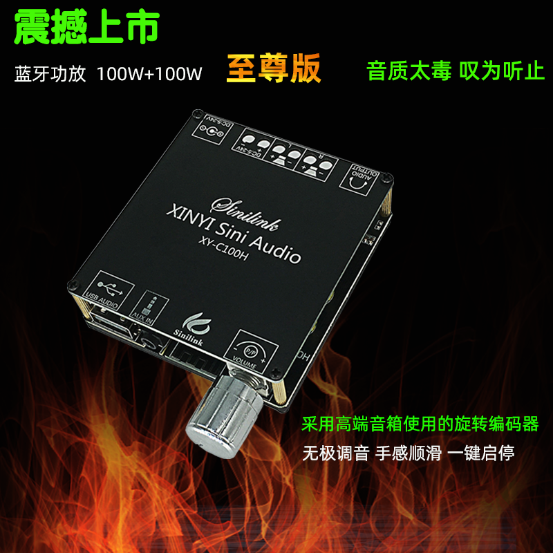 XY-C100H 100W HIFI səviyyəli stereo Bluetooth rəqəmsal güc gücləndirici lövhə modulu TPA3116 XINYI
