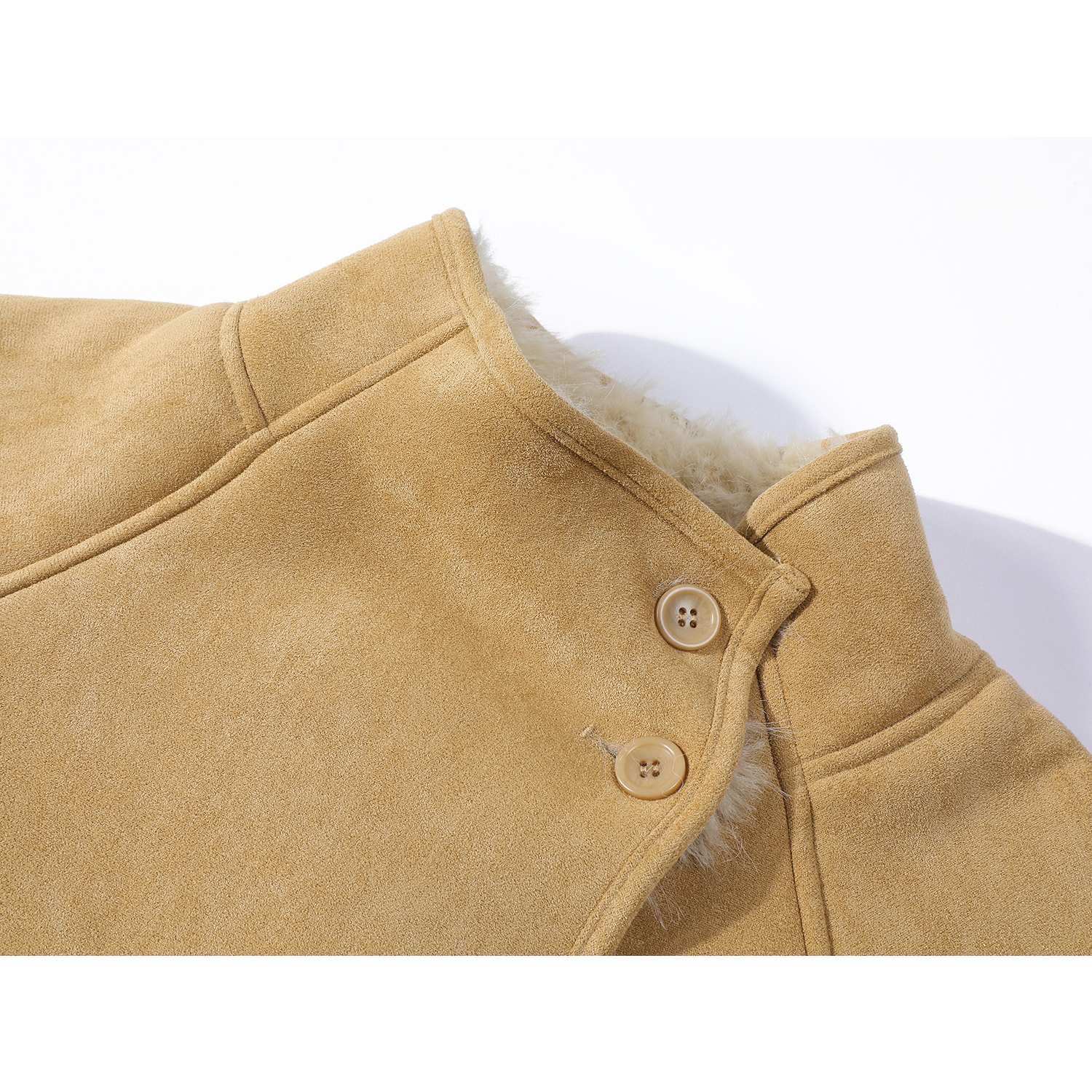 Cholisa Koreya üslubunda super şirin qırxma palto Qadın geyimləri 2025 Yeni qış zamşa quzu yun palto