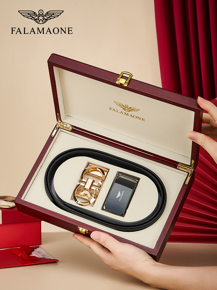 Falman Armani Kişilər üçün Orijinal Dəri İkiqat Toka Avtomatik Toka Saf İnək Dərisi Dəri Şalvar Kəmər - Sevgili Üçün Hədiyyə