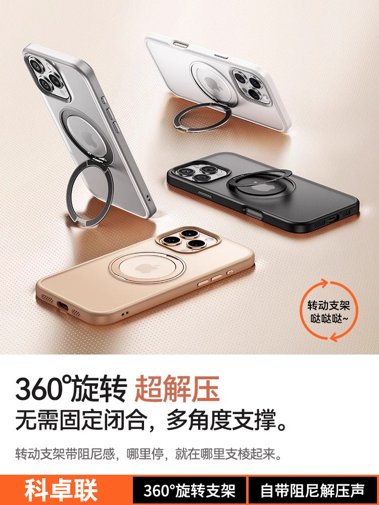 2026 Fulcrum iPhone16Pro mobil telefon üçün uyğundur Apple 17Promax yeni 15Plus qabaqcıl Magsafe maqnit 14pm fırlanan stend 13 hər şey daxil obyektiv 12 şəffaf 11 düşməyə qarşı