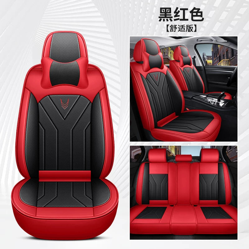 Specially designed for fall and winter, all-season car seat cushions, full-coverage, breathable Nappa leather seat covers.