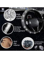 27 ədəd Bling Avtomobil Aksesuarları Dəsti, Sükan Çarxı Qapağı Dəsti