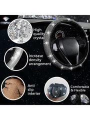 27 ədəd Bling Avtomobil Aksesuarları Dəsti, Sükan Çarxı Qapağı Dəsti
