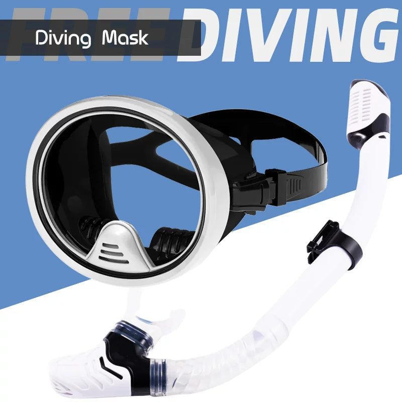 Böyüklər üçün geniş görünüş sahəsi snorkeling gözlükləri tam quru şnorkel üzgüçülük suya davamlı maska balıqçılar gözlükləri drenaj klapan çıxış klapan