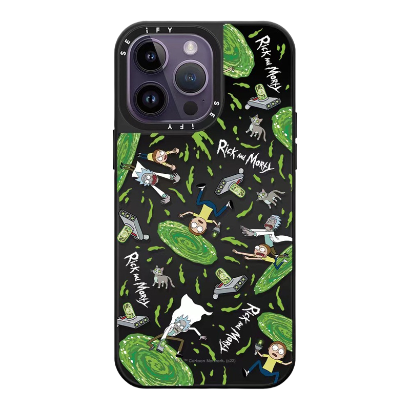 CASETiFiY Əməkdaşlıq Rick and Morty 16 Pro, iPhone 17 Pro Max və Apple 15 Plus Telefon Qabı ilə Uyğundur 12 Trendy Qab 13 Damlama Qoruyucu 14 Güzgü Yaradıcı Maqnit Yapışqanlı Huaqiangbei Qadınlar üçün Əvəzedici