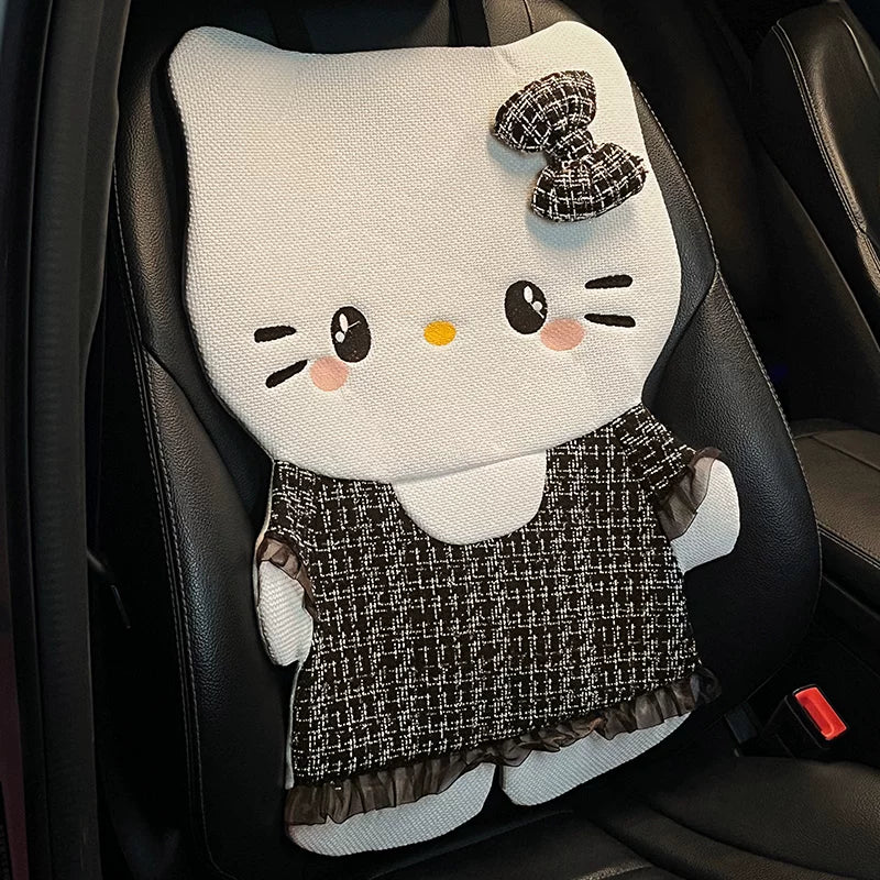 Kətan avtomobil oturacağı yastığı, bütün fəsillər üçün, çəhrayı, nəfəs alan, premium keyfiyyətli nazik avtomobil oturacağı üzlüyü/yastığı.