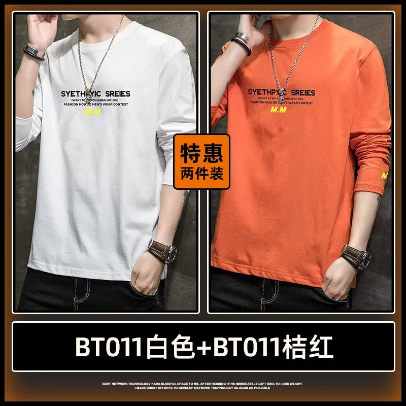 Kişilər üçün Jeanswest uzunqol köynək, 2025-ci ilin yaz və payız mövsümü, dəbli, boş və naxışlı gündəlik alt qat, nəfəs alan təmiz pambıq üst hissə.