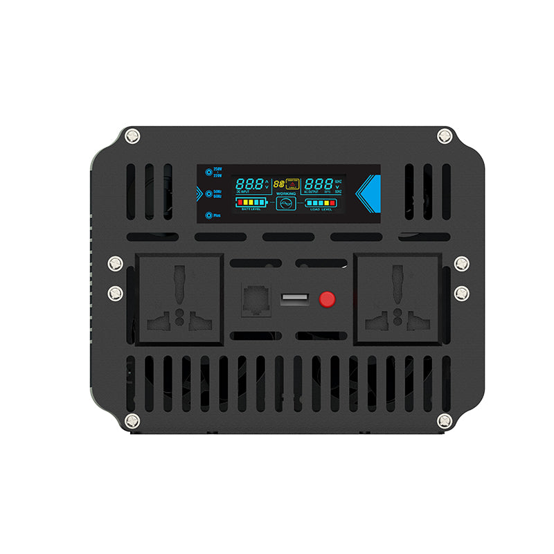 Yük maşınları və evlər üçün təmiz sinus dalğalı 12V/24V/48V-dən 220V-a qədər yüksək güclü batareya enerjisi çeviricisi.