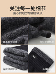 Kişilər üçün Jeep yun qarışığı əlcəkləri, qış üçün daha qalın və isti, toxunma ekranı ilə uyğun, velosiped sürmək üçün küləkdən qoruyur.