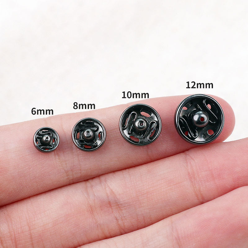 Sabit metal tüpürcək dəsmal 6 mm gizli toqqa 565 təkan düyməsi böyük yapışdırıcı düymə mini ekspozisiyaya qarşı görünməz mis düymə