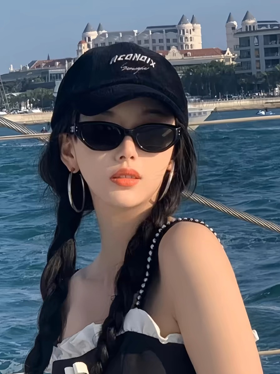 Dayuan's Sunny Jennie eyni stil gm günəş eynəyi qadınların UV əleyhinə günəşdən qoruyucu pişik gözü yüksək səviyyəli günəş eynəyi