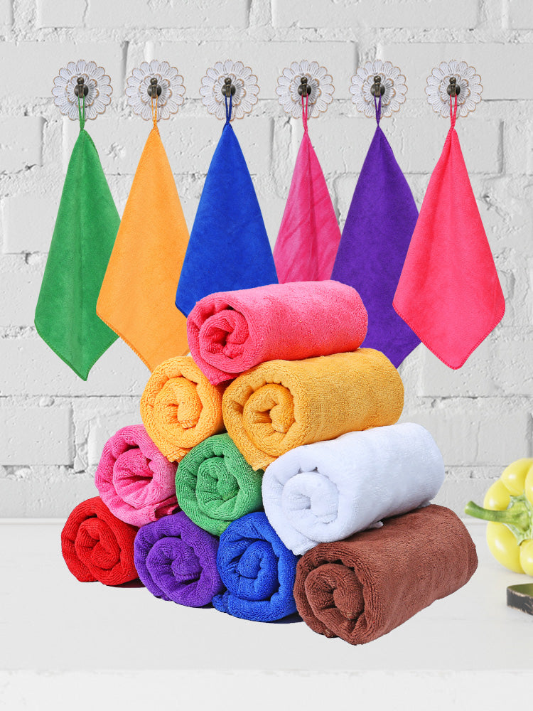 Qarmaqlı əl ilə silinən kvadrat dəsmal, təmizlik və təsərrüfat üçün xüsusi bez, su uducu və qalınlaşdırılmış qab salfet, tüysüz, təmizlik salfeti