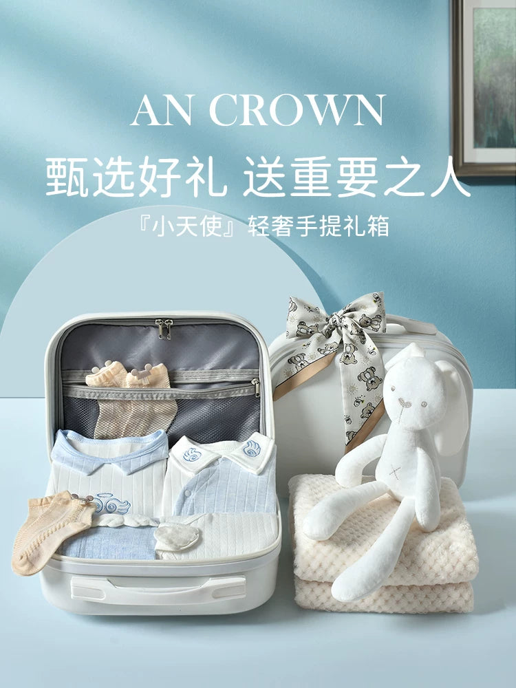 Körpə hədiyyə dəsti, yeni doğulmuş körpə üçün geyim və ləvazimatlar, yeni doğulmuş körpənin dolunay bayramı hədiyyəsi, yeni ana üçün yüksək səviyyəli hədiyyə.