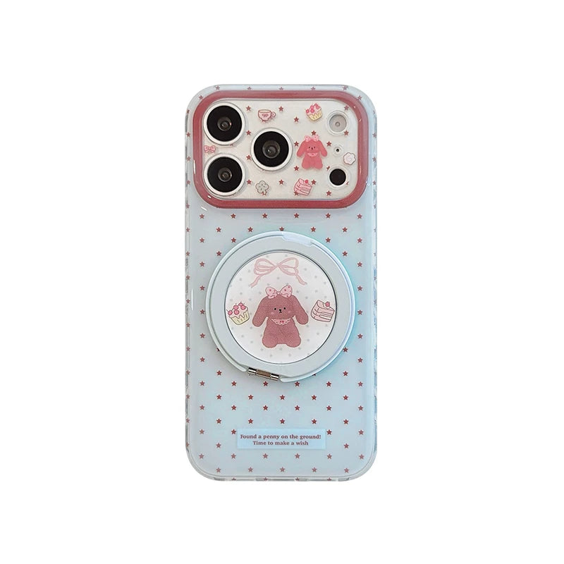 eyekey·ins cizgi filmi ulduzu dovşan 360 dərəcə fırlanan stend Apple 17promax mobil telefon qutusu iphone16pro yeni pivot 16 qız 15pro yıxılmağa qarşı qoruyucu örtük