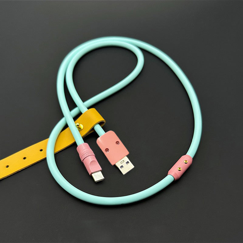 120W dopamin super yumşaq silikon məlumat kabeli Apple iPhone17 mobil telefonu Huawei Xiaomi USB sürətli şarj üçün uyğundur