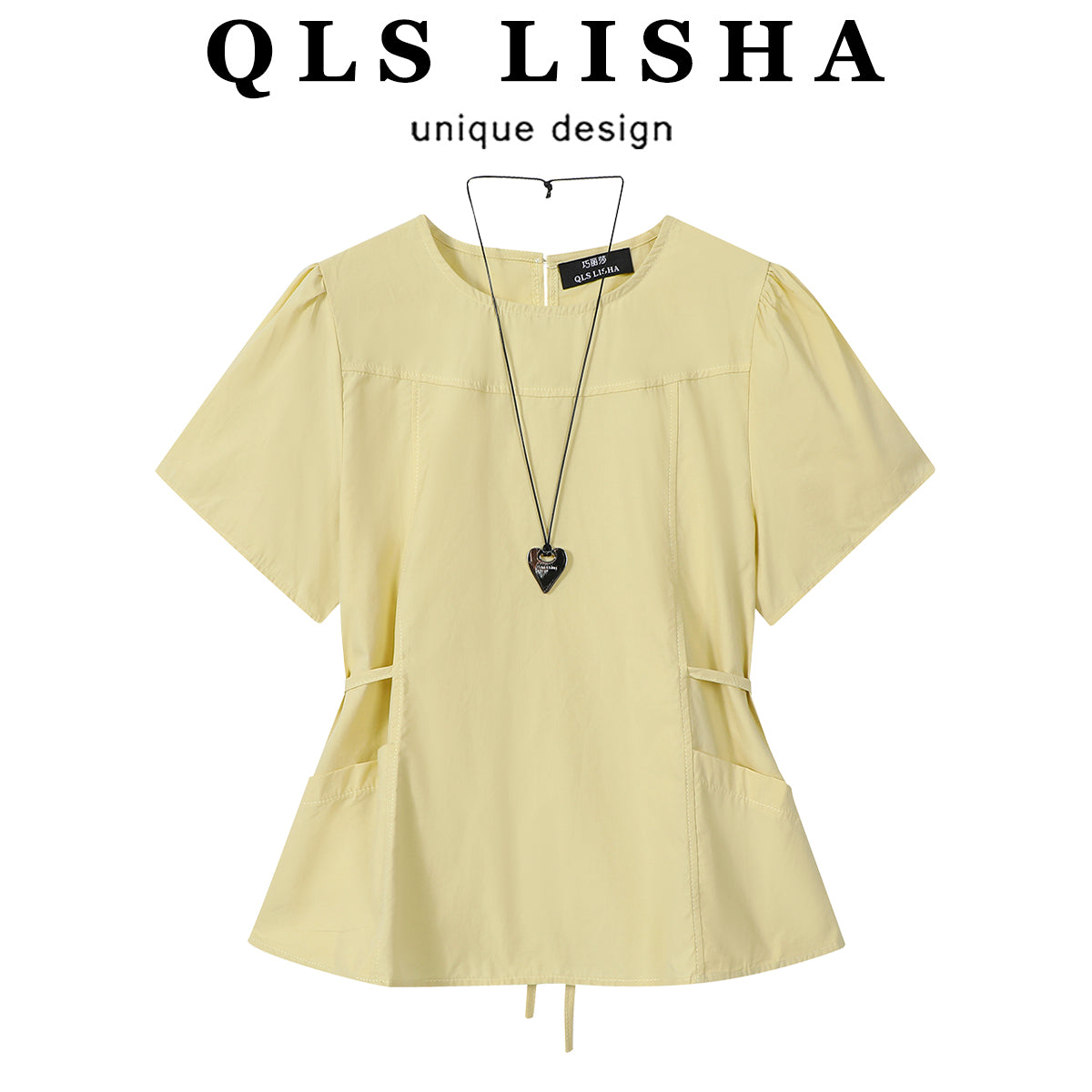 Cholisa Koreya üslubunda qadınlar üçün qısaqol köynək, 2025-ci ilin yeni və çox populyar modeli, yüngül lüks və yüksək səviyyəli, çoxfunksiyalı fransız üslublu top.