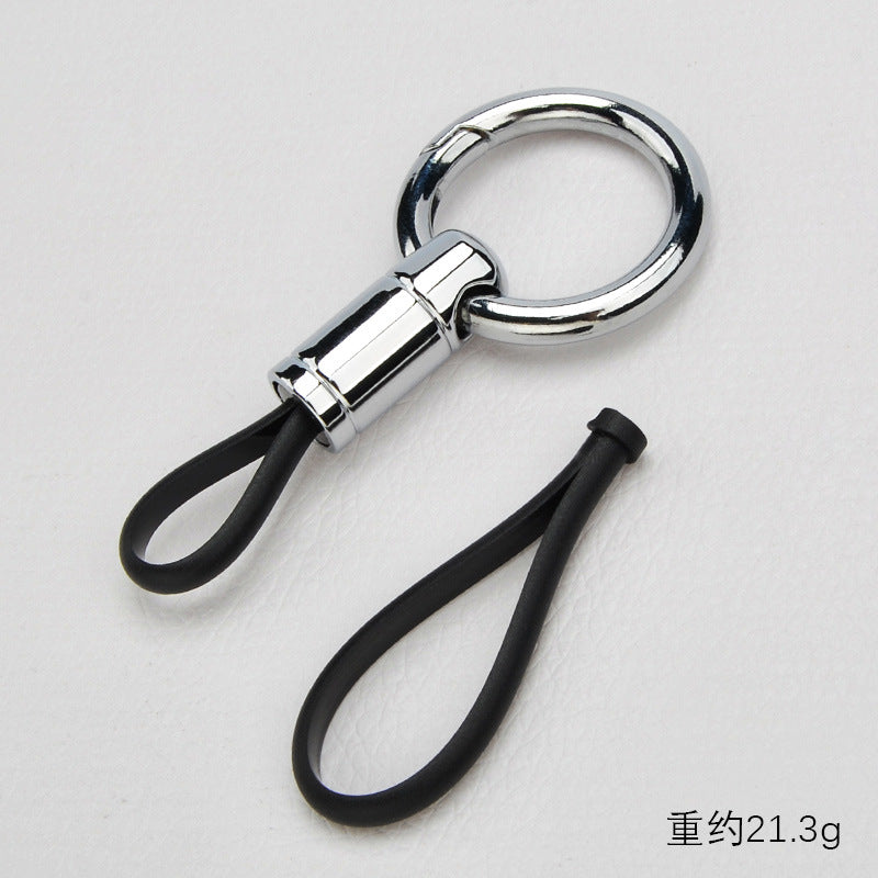 Dəyirmi üzüklü açar zənciri asma bilərzik yaradıcı fərdiləşdirilmiş avtomobil zənciri açar üzüyü məşhur kişi və qadın sadə asma
