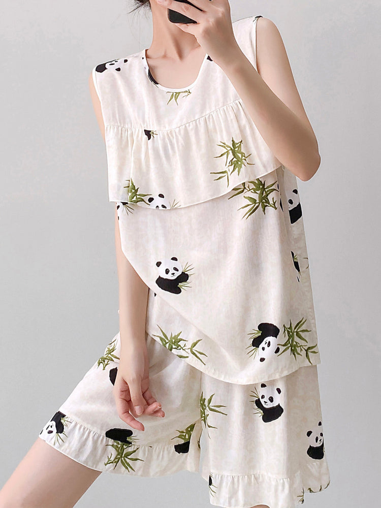 Qadınlar üçün qabarmaya qarşı pijama, yay pambıq ipək jilet şort kostyum, çöldə geyinmək olar, süni pambıq, milli üslub, yeni Çin üslublu ev paltarı, nazik