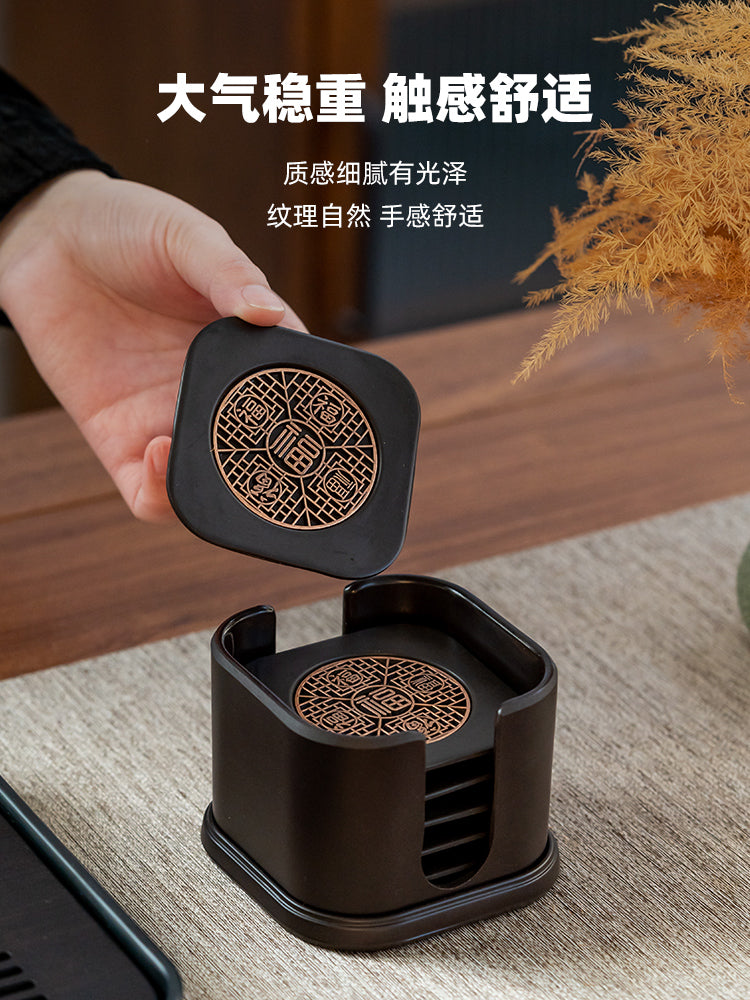 Bakelit çay altlığı, yanmağa qarşı çay altlığı, ofis izolyasiyası, çay mərasimi altlığı, yüksək səviyyəli Kung Fu çay dəsti aksesuar dəsti