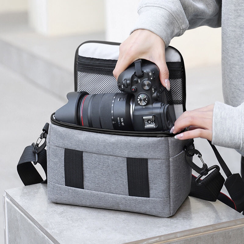 Canon, Nikon, Sony və Fuji üçün uyğun SLR güzgüsüz çiyin kamera çantası çapraz bədənli açıq rəqəmsal fotoşəkil çantası