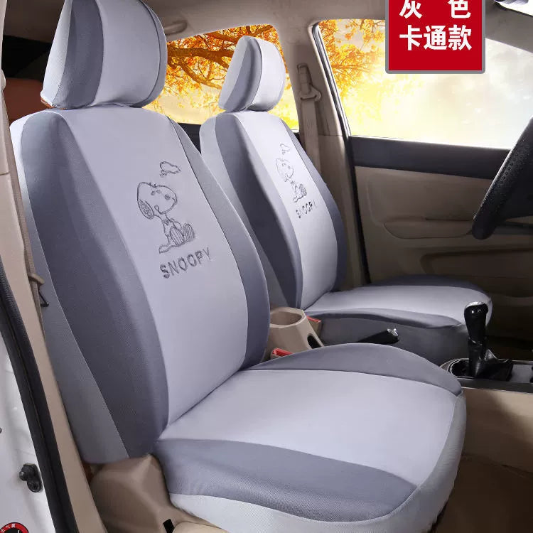 Beş Oturacaqlı Neytral Avtomobil Oturacaq örtüyü Bütün İl Boyu Universal Cizgi Film Sevimli Elastik Parça Dəstləri Tam Avtomobil Nəfəs ala bilən və Geyinilə bilən Yastıq