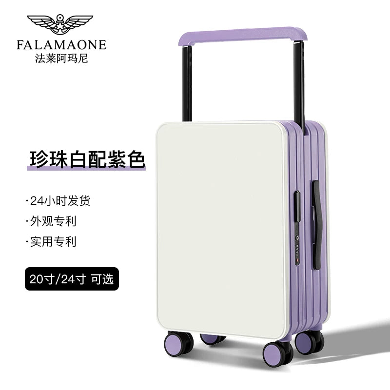 Fala Armani Çoxfunksiyalı Qadın Çamadanı 20 düymlük Araba Çantası 2025 Yeni Səyahət Çamadanı Kişi Universal Təkər Səssiz